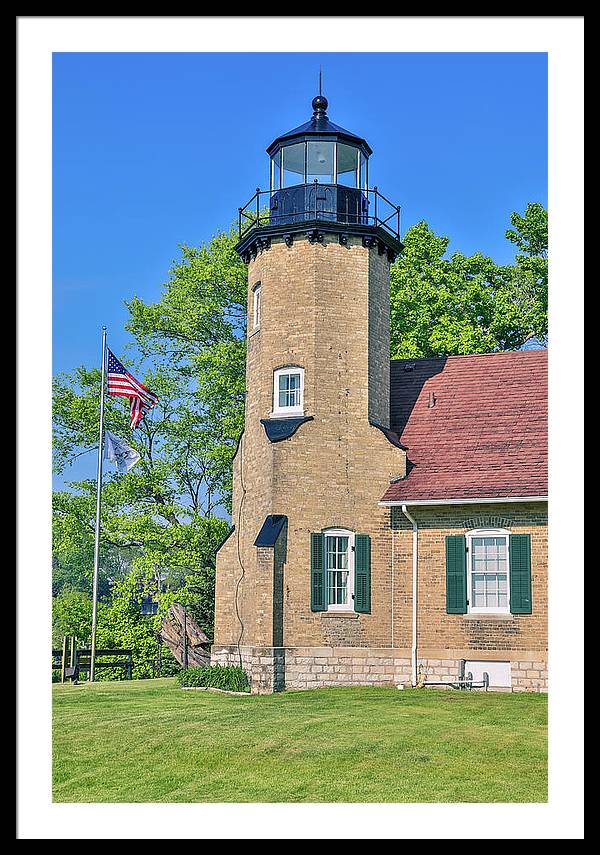 White River Light Michigan - Framed Print