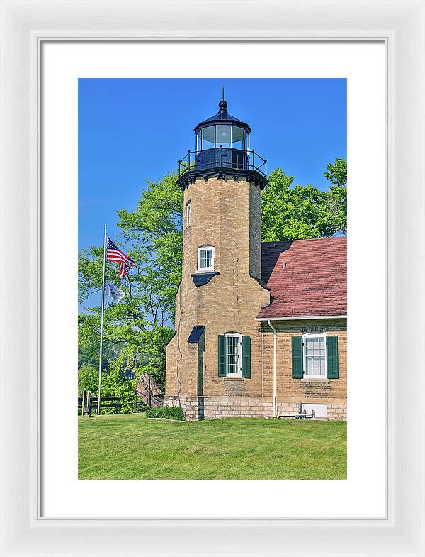 White River Light Michigan - Framed Print