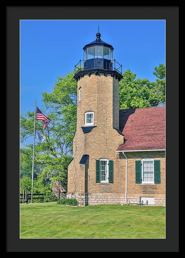 White River Light Michigan - Framed Print