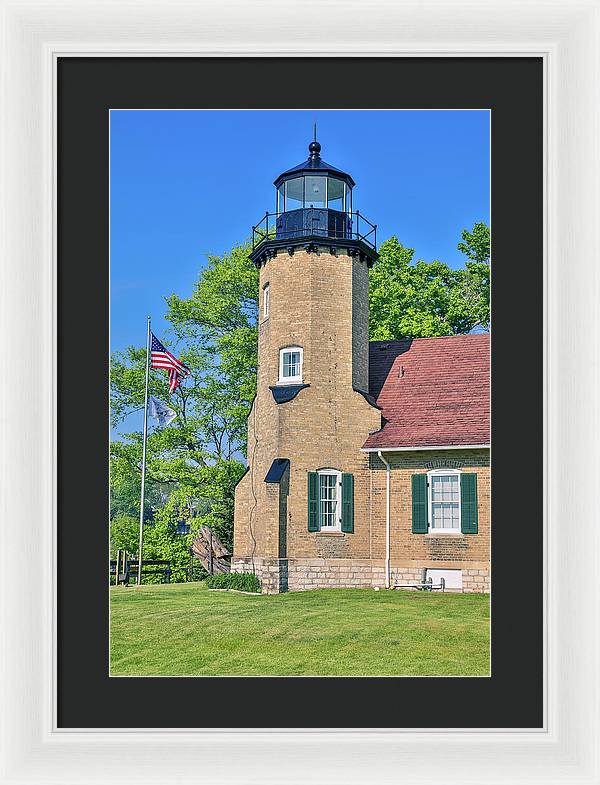 White River Light Michigan - Framed Print