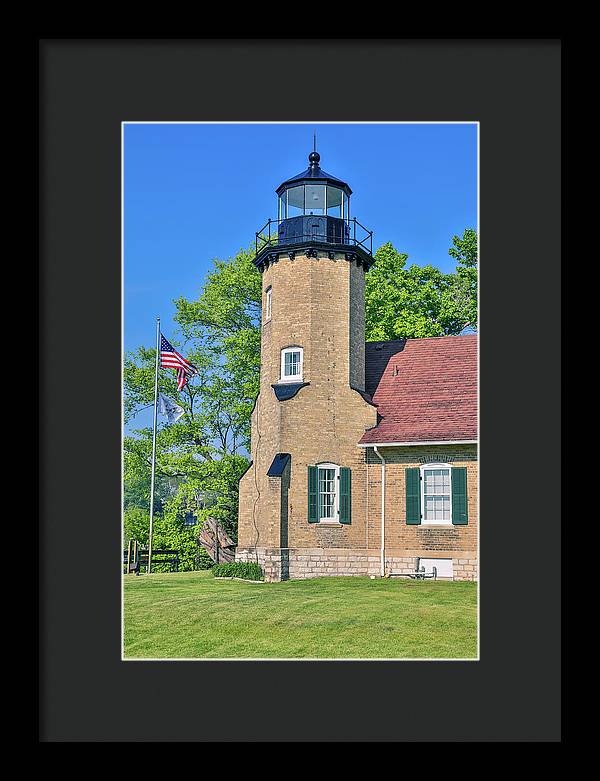 White River Light Michigan - Framed Print