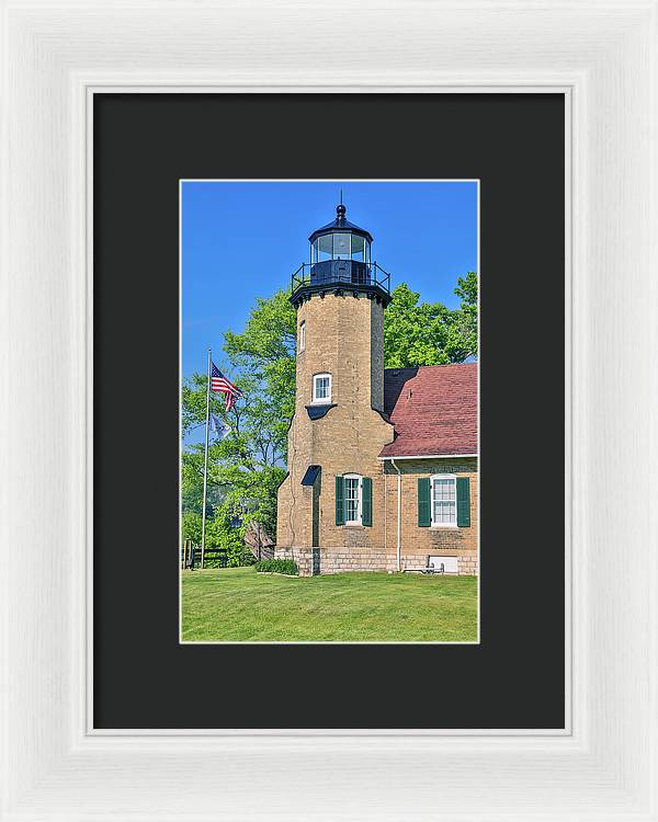 White River Light Michigan - Framed Print