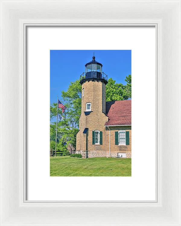 White River Light Michigan - Framed Print