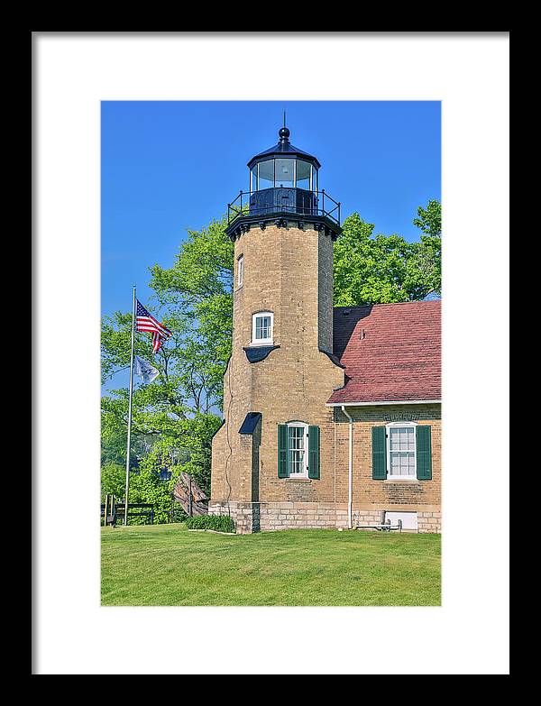 White River Light Michigan - Framed Print