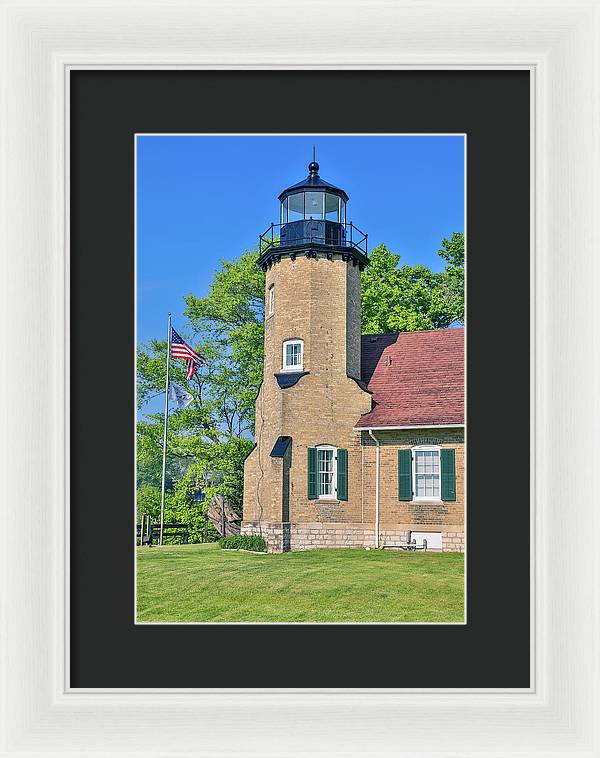 White River Light Michigan - Framed Print