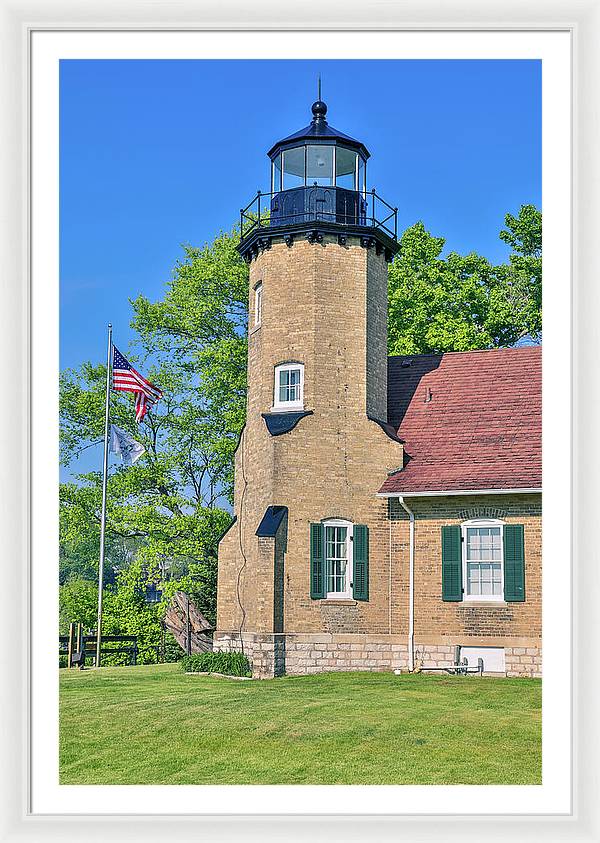 White River Light Michigan - Framed Print