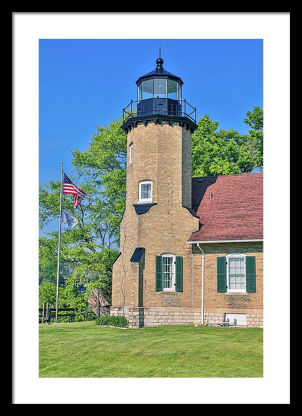 White River Light Michigan - Framed Print