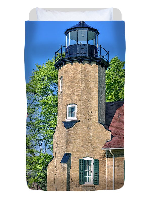 White River Light Michigan - Duvet Cover