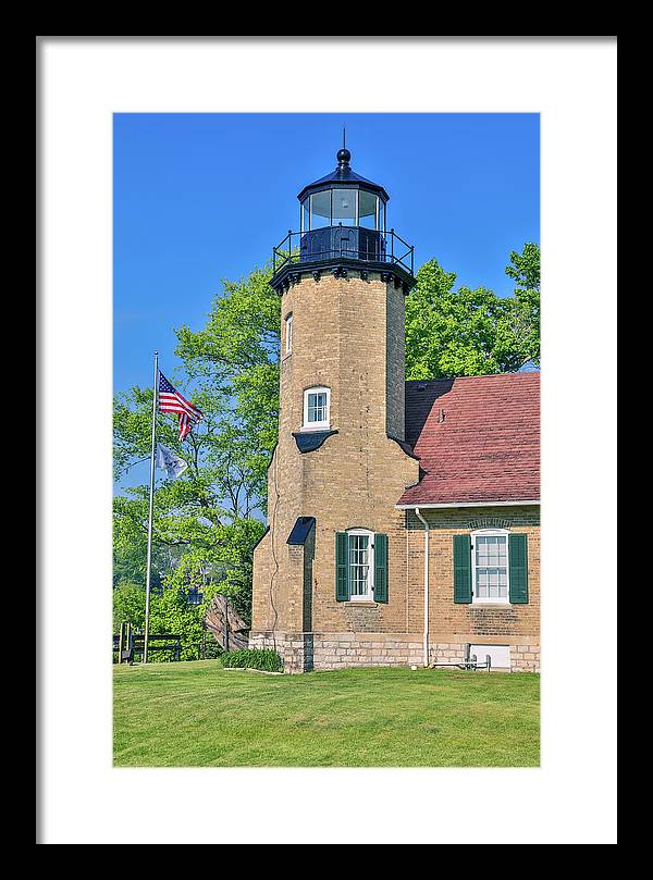 White River Light Michigan - Framed Print