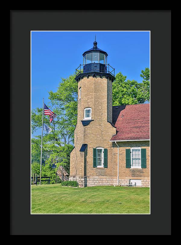 White River Light Michigan - Framed Print