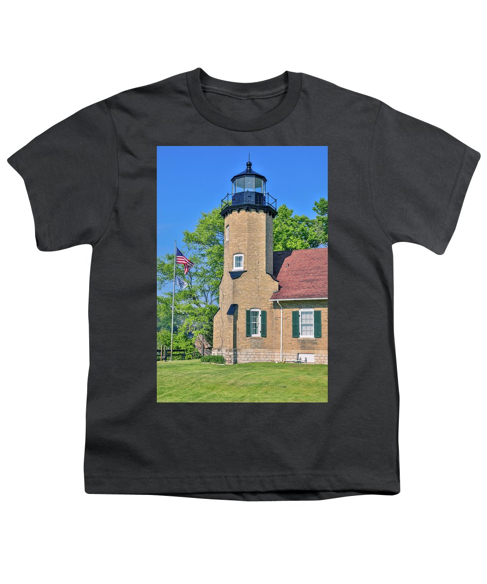 White River Light Michigan - Youth T-Shirt