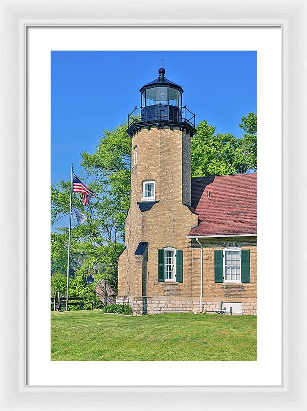 White River Light Michigan - Framed Print