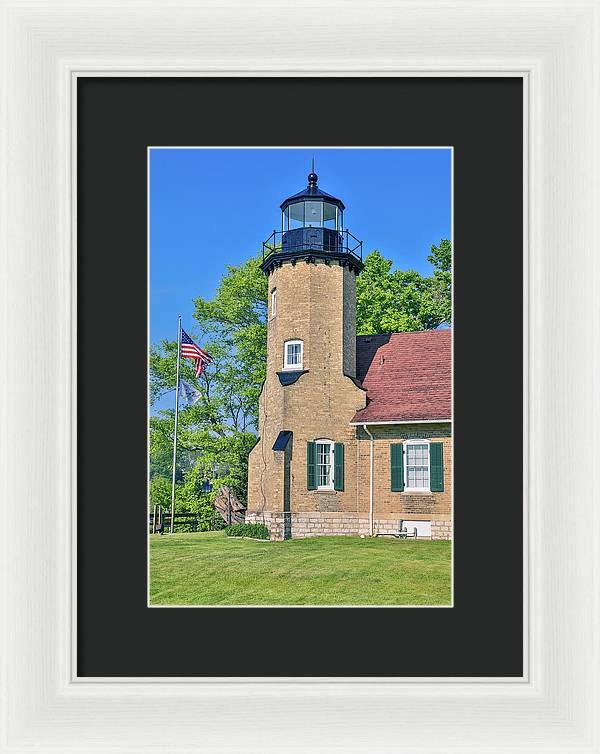 White River Light Michigan - Framed Print