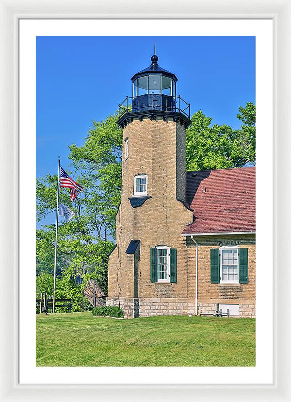 White River Light Michigan - Framed Print