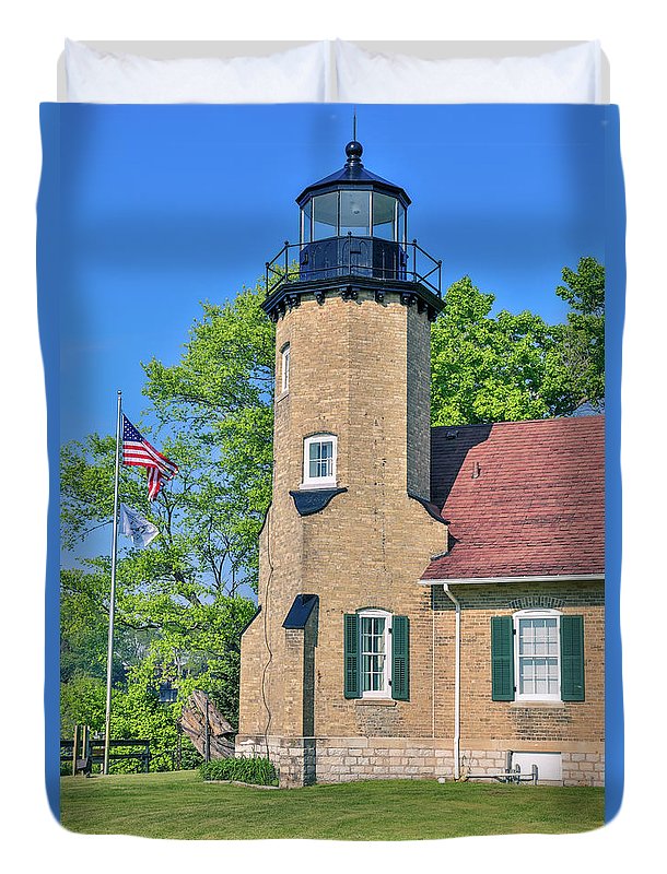 White River Light Michigan - Duvet Cover