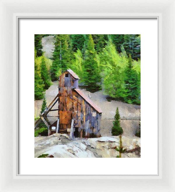 Yankee Girl Mine Painting - Framed Print