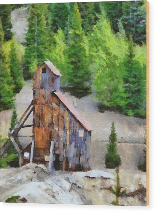 Yankee Girl Mine Painting - Wood Print