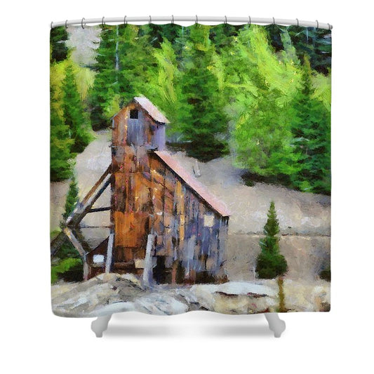 Yankee Girl Mine Painting - Shower Curtain