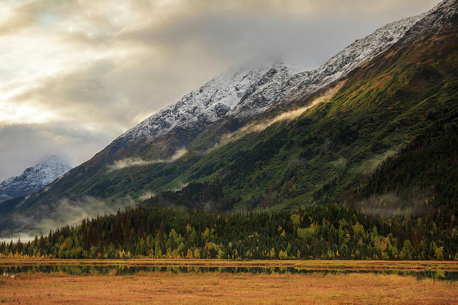 Chugach National Forest Autumn Veil Alaska mountain photography print by Dan Sproul