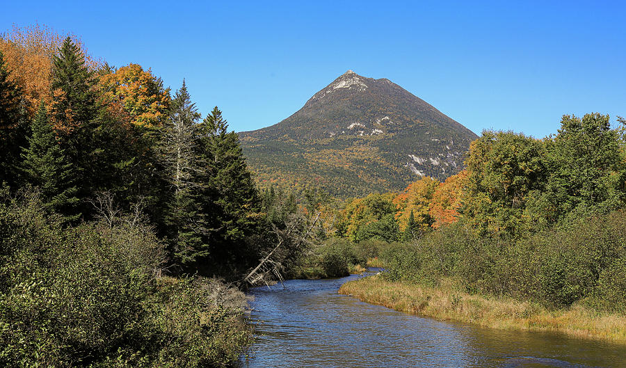 Mountain and autumn forest in Baxter State Park Maine