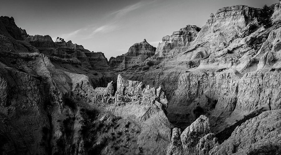 Dramatic Black and White Landscape Badlands fine art photography by Dan Sproul
