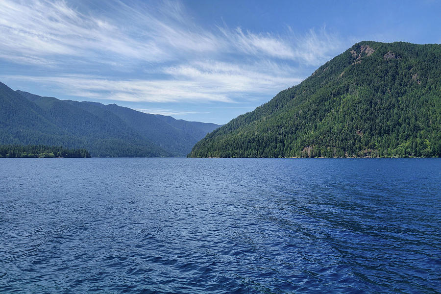Lake Crescent Olympic National Park blue lake mountain landscape print by Dan Sproul