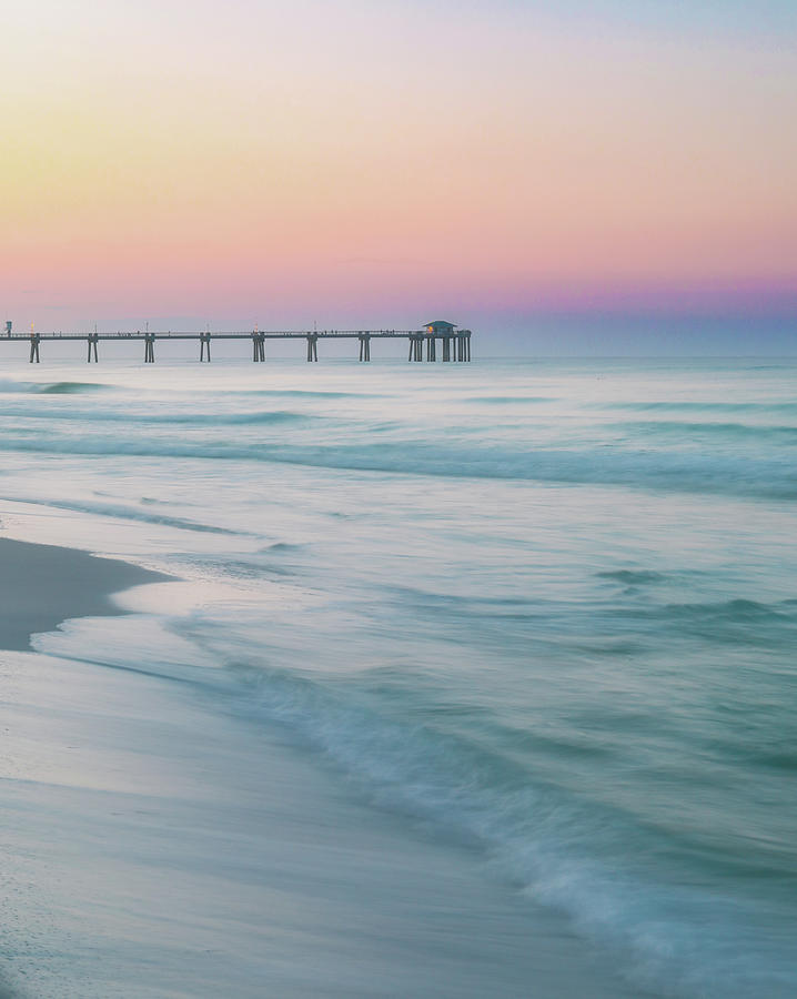 Okaloosa Pier pastel sunrise long exposure coastal print by Dan Sproul
