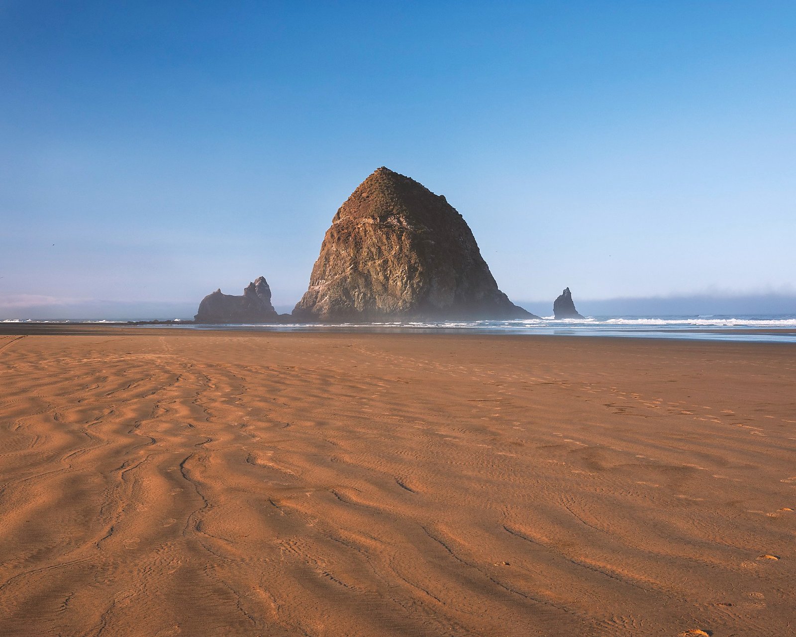 Haystack Rock Cannon Beach morning light photography print Dan Sproul
