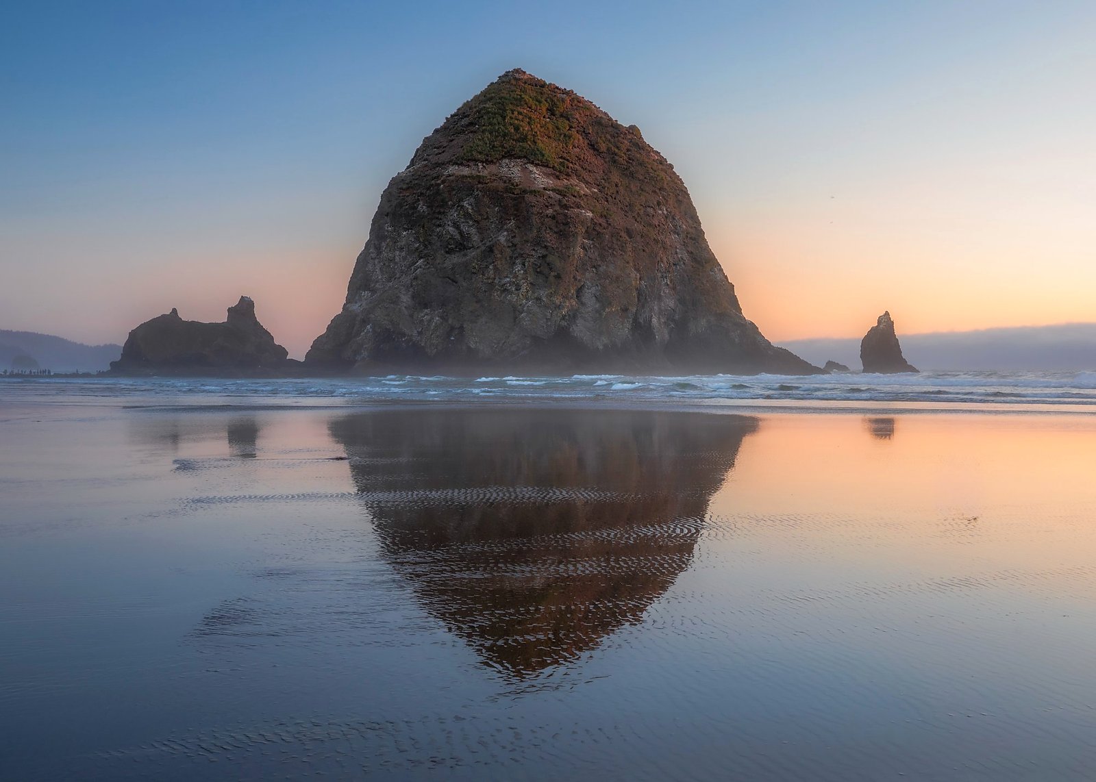 Haystack Rock Cannon Beach Oregon colorful reflection fine art print Dan Sproul