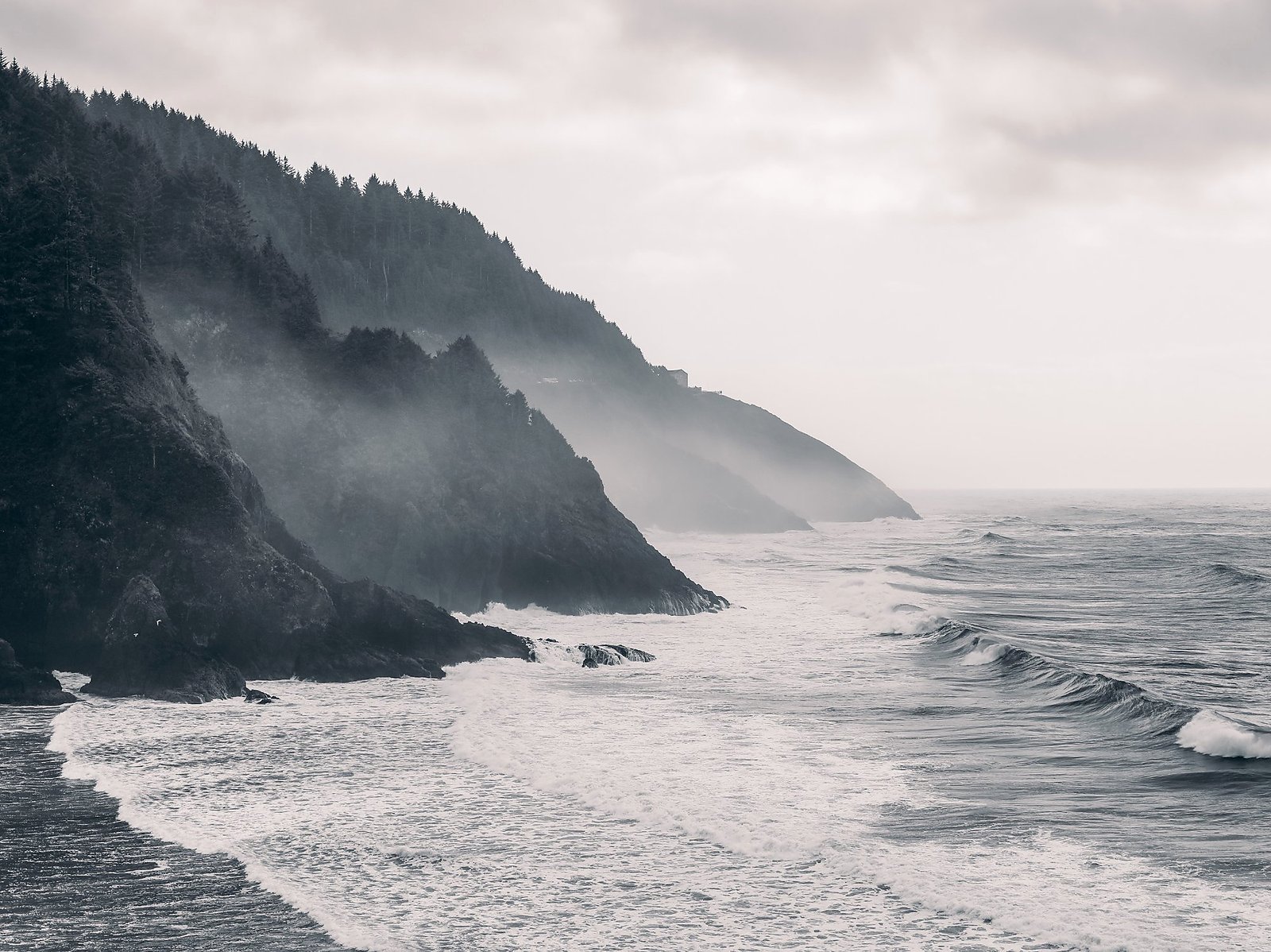 Yachats Oregon moody coastline photography print Dan Sproul