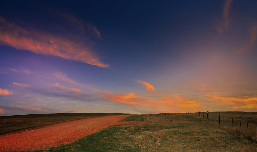 Red Dirt Road Sunset expansive landscape print by Dan Sproul