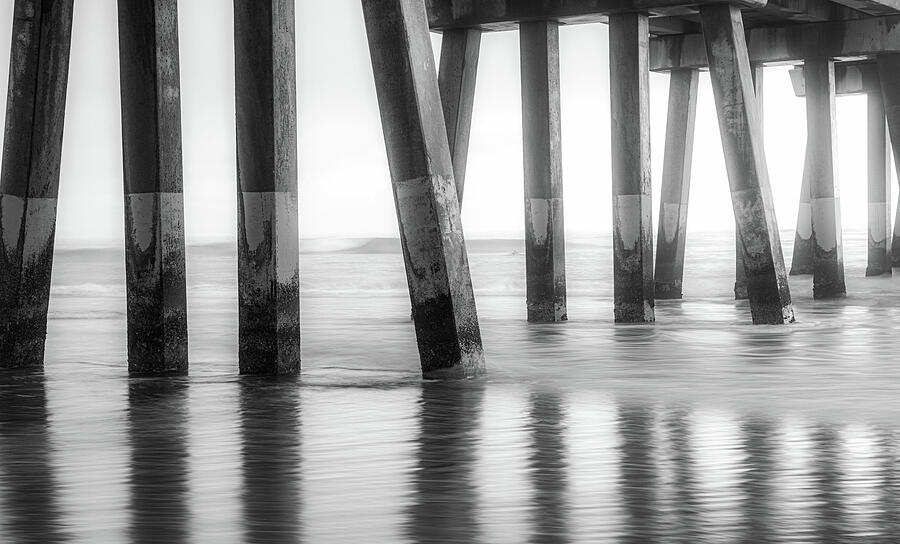 Black and white under Jennette’s Pier photography by Dan Sproul for modern healthcare and office wall art
